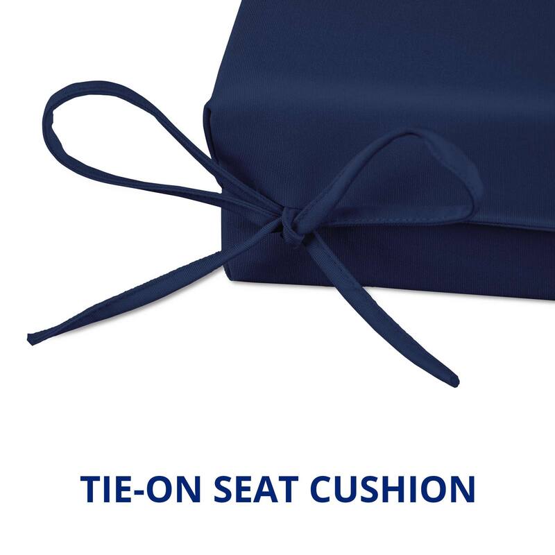 Set of 4 Waterproof Outdoor Chair Cushions with Ties for Patio Furniture