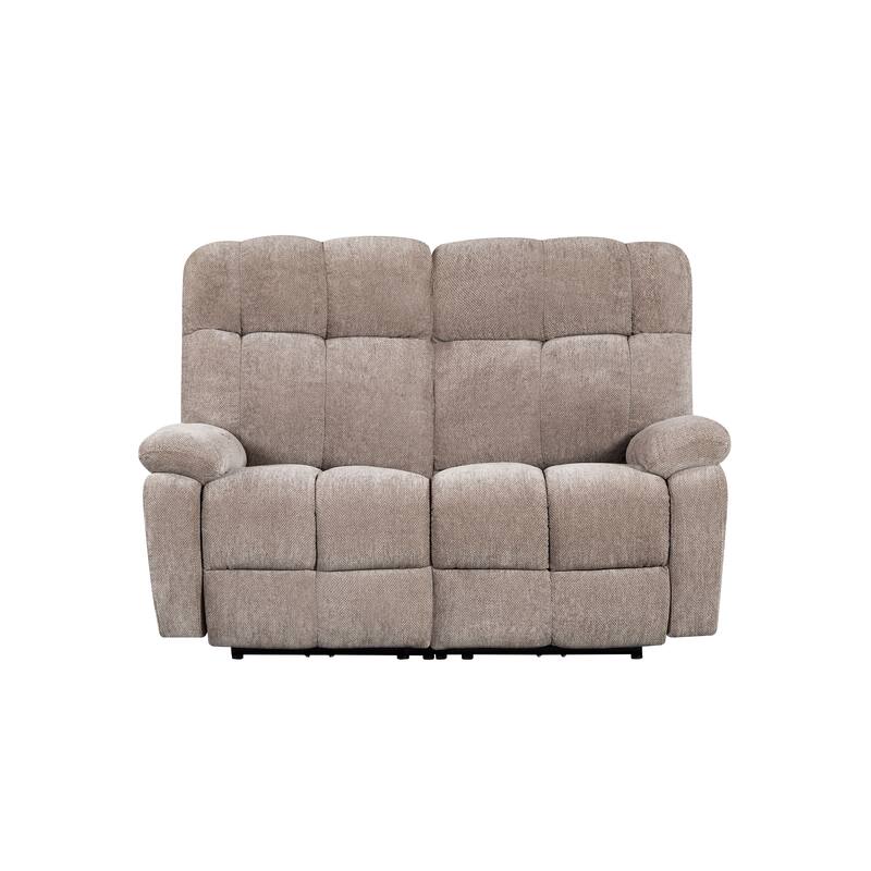 Dual Motor Power Recliner Sofa 2 Seater Multiple Combinations, Beige Fabric