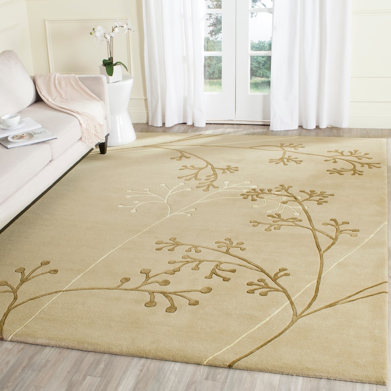 SAFAVIEH Handmade Soho Jesenia Vine N.Z. Wool Rug - 8'3" x 11' - Sage