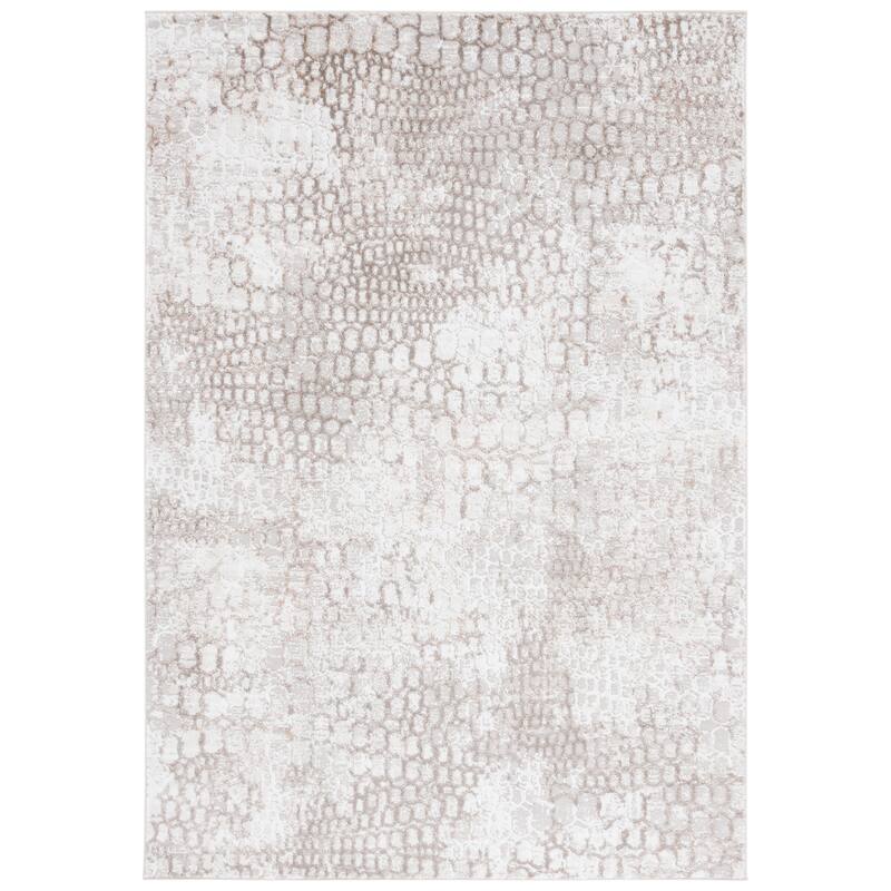 SAFAVIEH Carter Veronique Modern & Contemporary Rug - 6'7" Square - Ivory/Brown