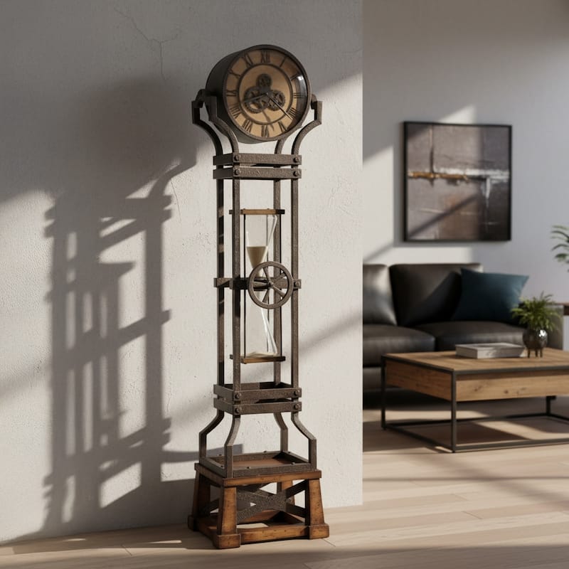 Howard Miller Hourglass Floor Clock - Wood/Metal