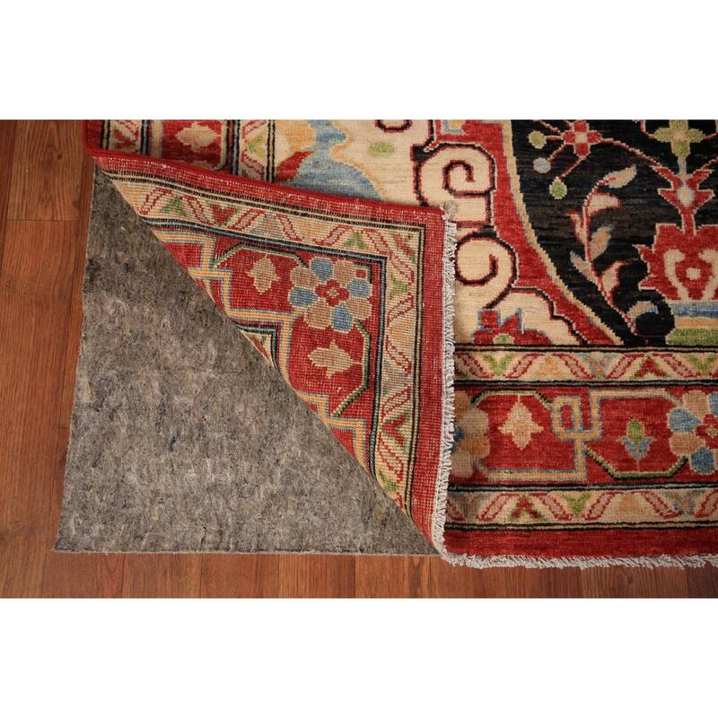 Black Vegetable Dye Heriz Oriental Rug Handmade Wool Carpet - 4'11" x 6'8"