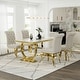 preview thumbnail 42 of 69, Luxurious Dining Room Table Set with Buttons Tufted Velvet Dining Chairs