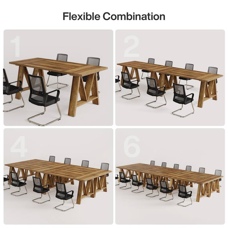 Conference Table for 4-6 People Rectangular Meeting Room Table for Office