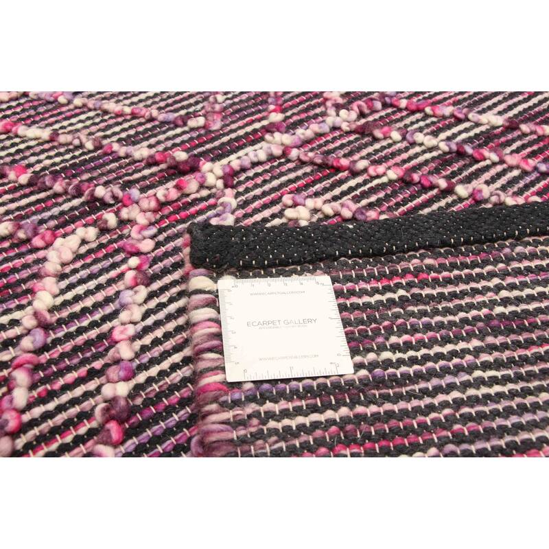 ECARPETGALLERY Braid weave Sienna Pink Wool Rug - 5'3 x 7'7