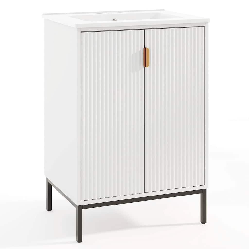 Costway Bathroom Vanity with Sink Combo 24 Inch Freestanding Bathroom - See Details