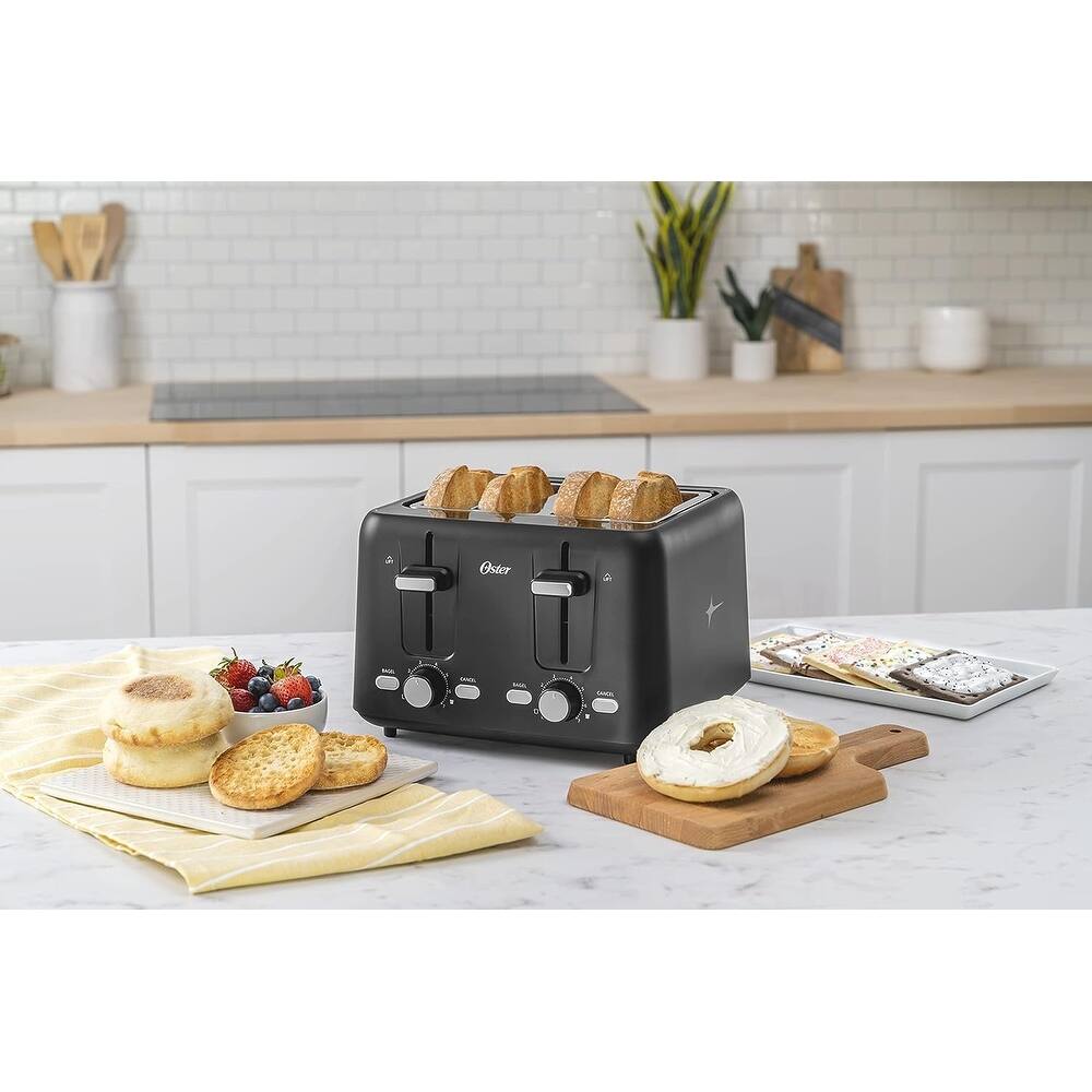 Oster® 4Slice Toaster with Bagel and Reheat Settings and ExtraWide