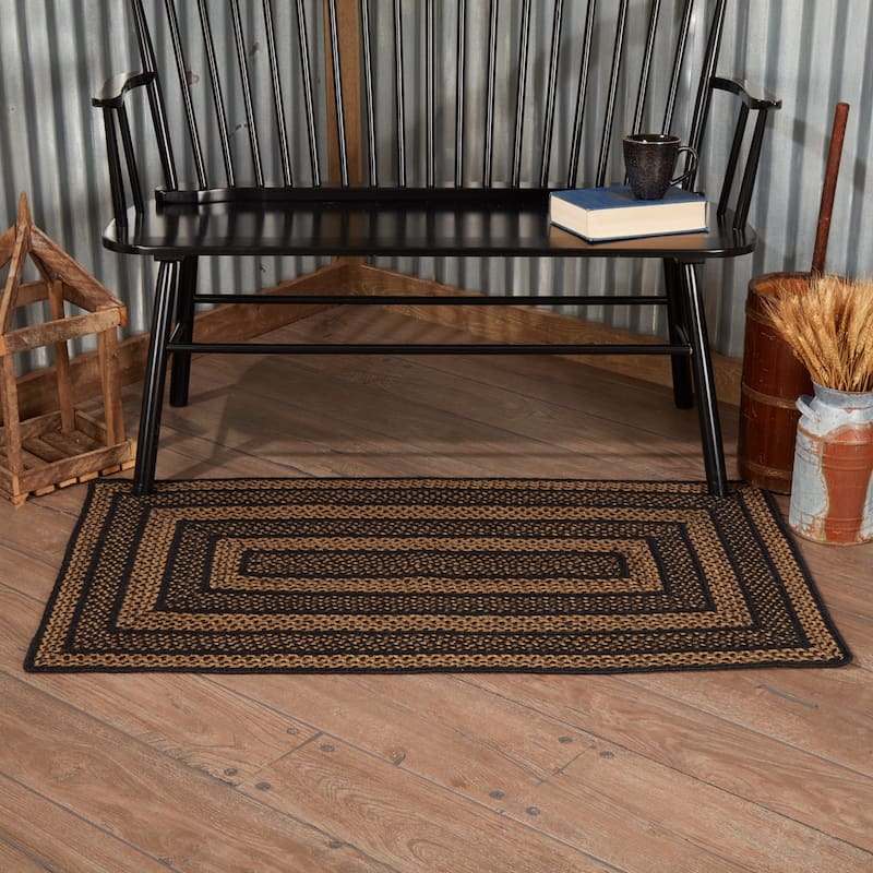 Farmhouse Jute Rug Rect w/ Pad 27x48 - 27" x 48"