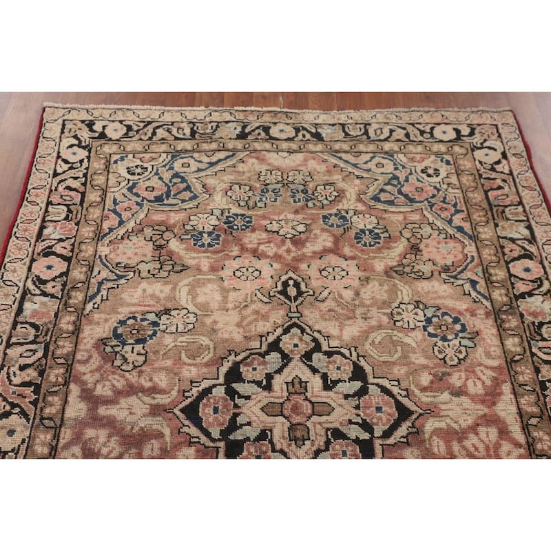 Mahal Antique Persian Area Rug Handmade Wool Carpet - 4'3"x 6'5"