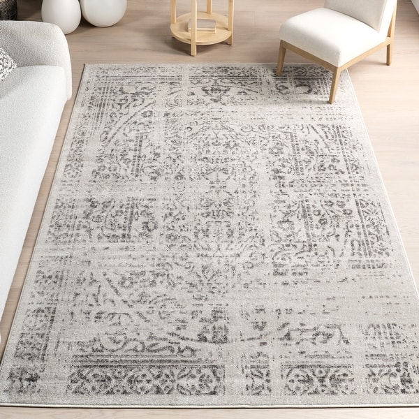 slide 2 of 82, Nuloom Wren Traditional Faded Area Rug 6'7" x 9' - Grey