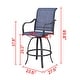 preview thumbnail 22 of 20, Patio Festival 6-Person Bar Height Swivel Bistro/ Dining Set