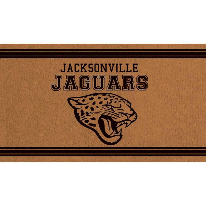 Jacksonville Jaguars Monochrome Indoor/Outdoor Coir Door Mat - 28" x 16"