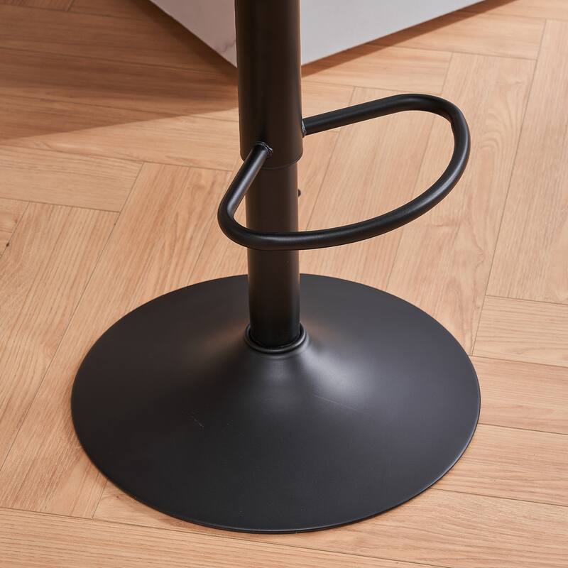 Adjustable Height Bar Stools Set of 2, Faux Leather Barstools for Kitchen Island Counter