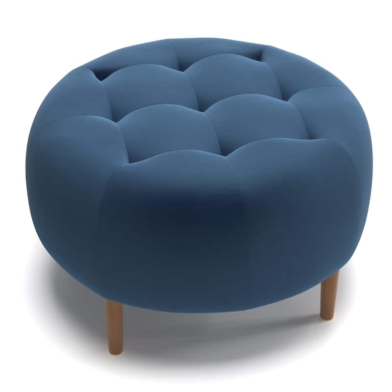Bloomfield Round Velvet Ottoman