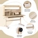 preview thumbnail 9 of 8, Gymax Kids Study Desk w/Tilt Desktop Retractable Book Stand & Pegboard