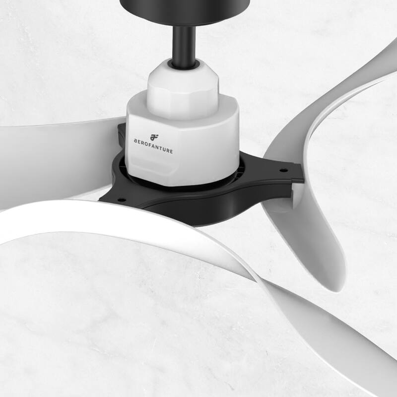 54" Industrial Black 3-Blade DC Motor Ceiling Fan with Remote