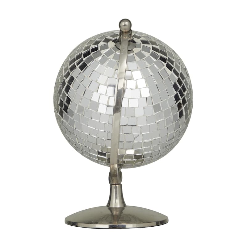 Stainless Steel Metal Disco Ball Style Globe - Silver or Gold - Roche River Decor