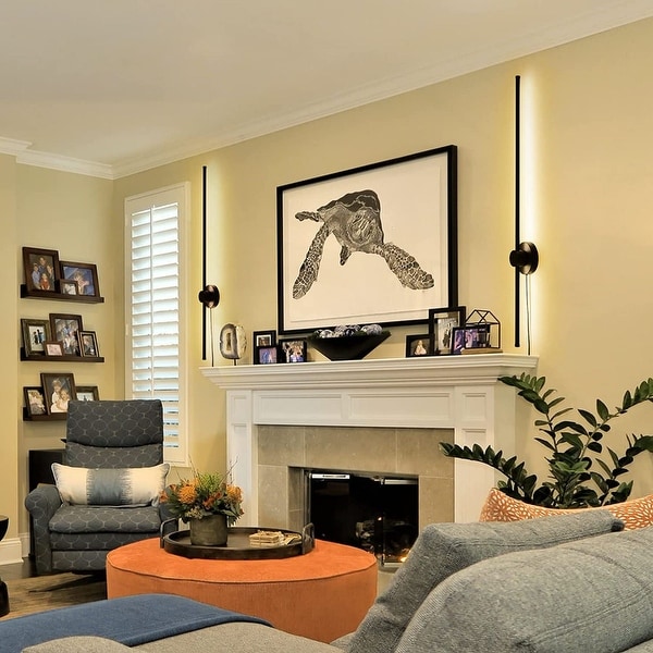 Dimmable plug in wall sconce on sale