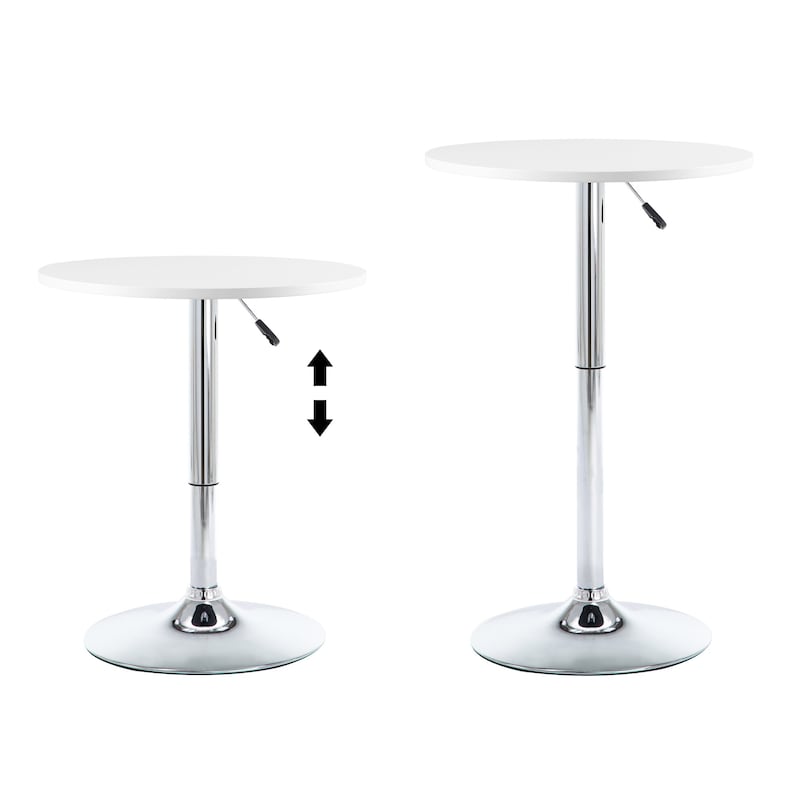 360 Swivel Round Pub Table Height Adjustable Bar Table 25-35 inches - N/A