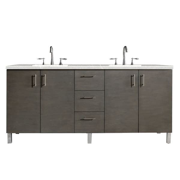 slide 2 of 27, James Martin Vanities Metropolitan 72" Double Vanity, Silver Oak