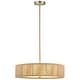 preview thumbnail 50 of 71, 3-Light 20"W Drum Fabric Semi Flush Mount Pendant Chandelier