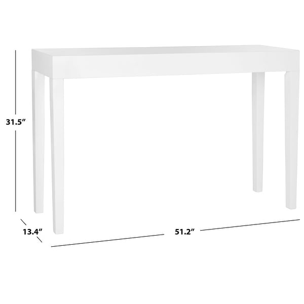 SAFAVIEH Kayson White Lacquer Console Table 51.2
