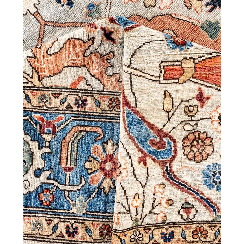 Serapi One-of-a-Kind Hand-Knotted Area Rug - Ivory - 8' 2" x 10' 0"