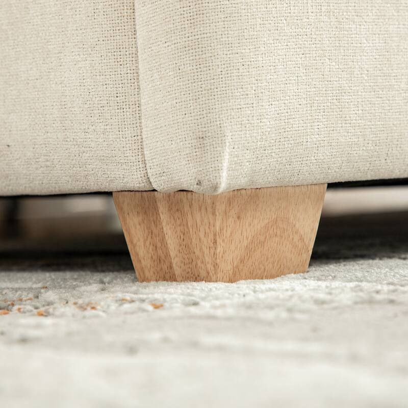 60.2" Chenille Upholstered Storage Bench, Tufted Flip-Top Ottoman with Legs, Accent End-of-Bed Bench Window Seat