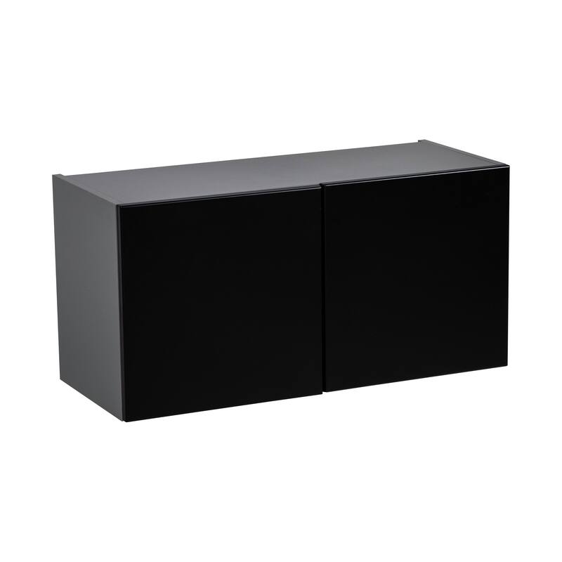 36" x 18" x 24" Wall Cabinet-Double Door-Grey - 36 x 18 x 23 3/8 - Black
