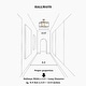 preview thumbnail 7 of 8, Modern 4-Light Black Gold Chandelier Square Semi Flush Mount Frosted Glass Ceiling Light for Kitchen - L13.5" x W13.5" x H13.5"