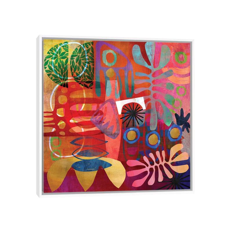 iCanvas "African Abstract" by Nikki Chu Framed Canvas Print - White - 26x26