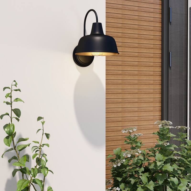 1-Light Outdoor Barn Light With Dark Bronze finish - 10.54"x12.69"x13"