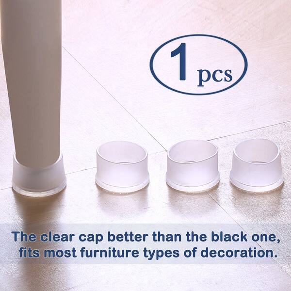 Shop Clear Pvc Chair Leg Cap End Tip Feet Cover Furniture