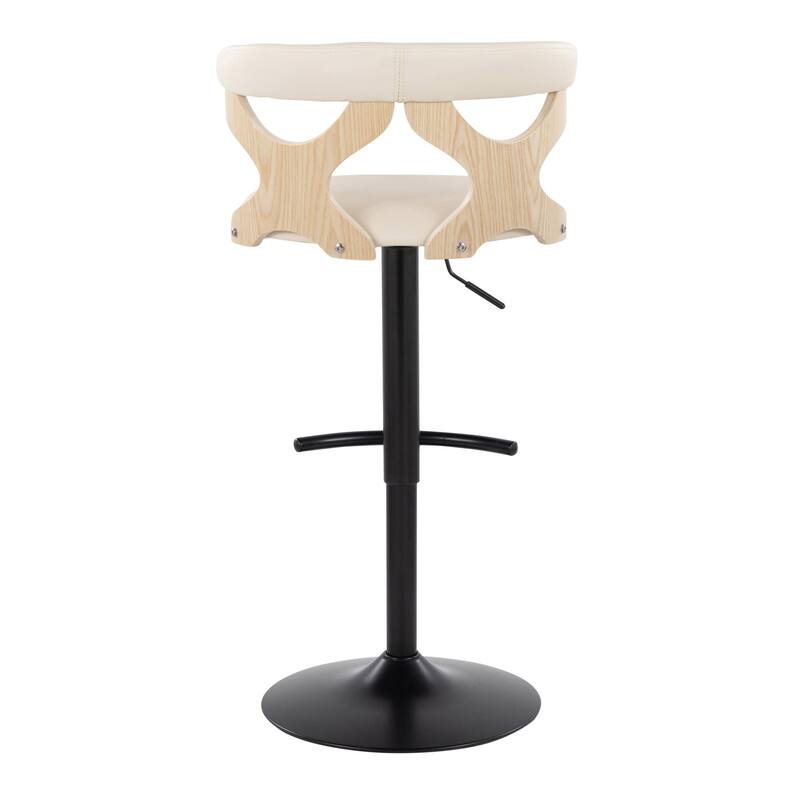 Carson Carrington Viby Adjustable Bar Stool with Rounded T Footrest (Set of 2)