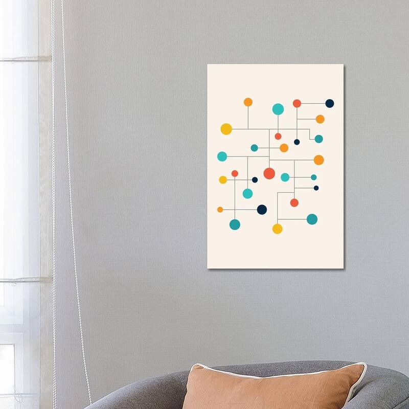 iCanvas "Mid Century Pop Modern Circles" by Nordic Print Studio Canvas Print - 26x18x1.5