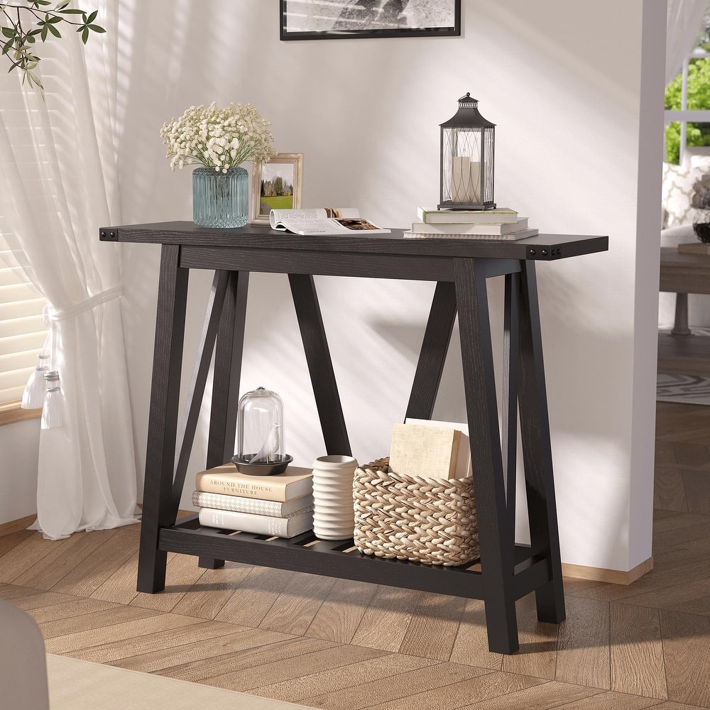 Console Table with Storage Shelf Entry Table for Living Room Hallway - 41.34 in L * 11.42 in W * 31.5 in H