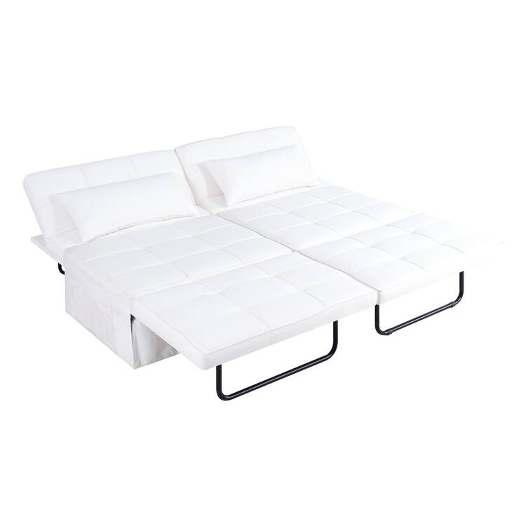 Sleeper Chair Bed, 4 In 1 Multi-Function Convertible Ottoman Bed, Breathable Linen Bed Chair, Convertible Sofa Bed