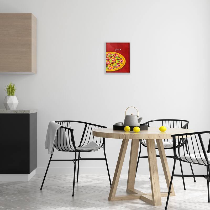 Stupell Tasty Savory Pizza Framed Giclee Art Design By Kim Allen