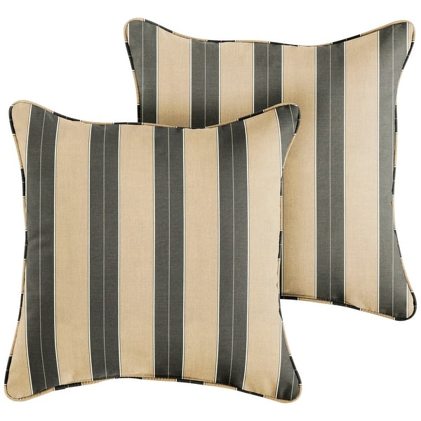 Clara 18 Inch Indoor Outdoor Throw Pillows With Sunbrella Fabric Set Of 2 On Sale Overstock 5043199