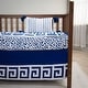 preview thumbnail 2 of 6, Rizzy Home Adair Greek Key Crib Skirt - 26" X 51"