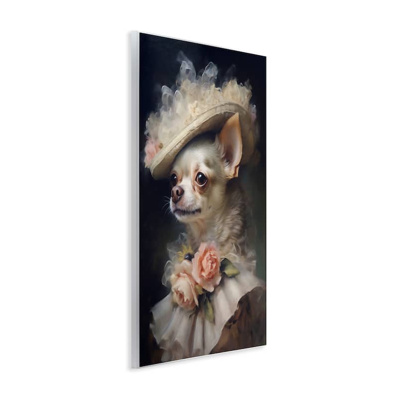 Stupell Classic Fashion Chihuahua Wall Plaque Art Design By Wumples