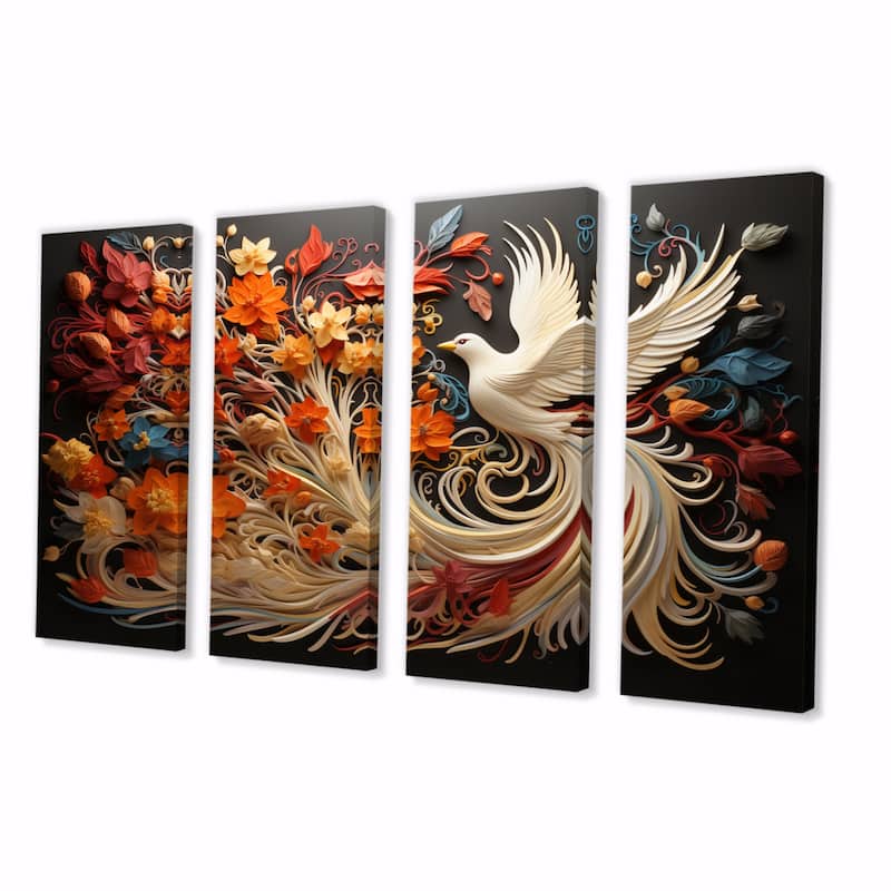 Designart "Christianity Pentecost Fire" Spiritual Multipanel Wall Art Living Room set