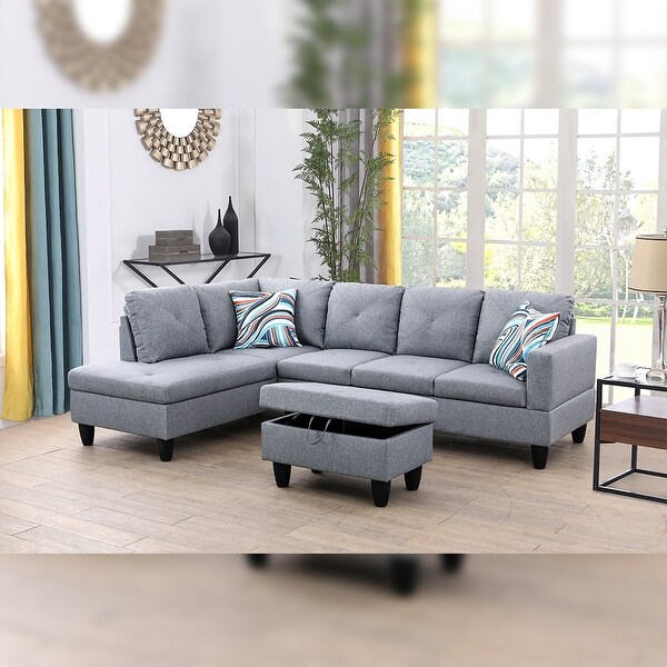 Hellen Left facing Sectional Sofa with Ottoman On Sale Bed Bath Beyond 36965821