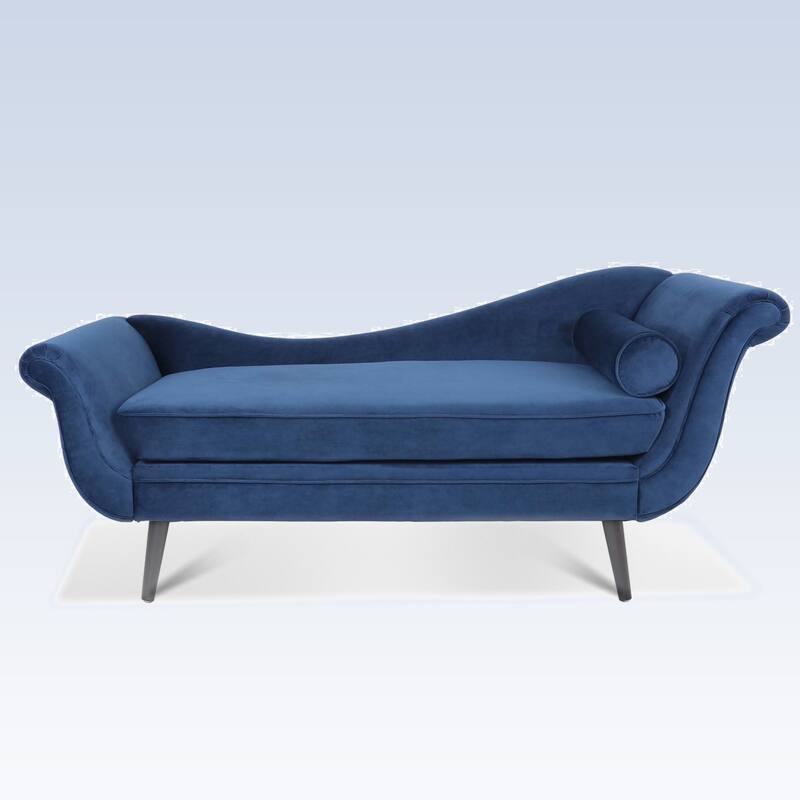 Modern Chaise Lounge with Scroll Arm For Living Room