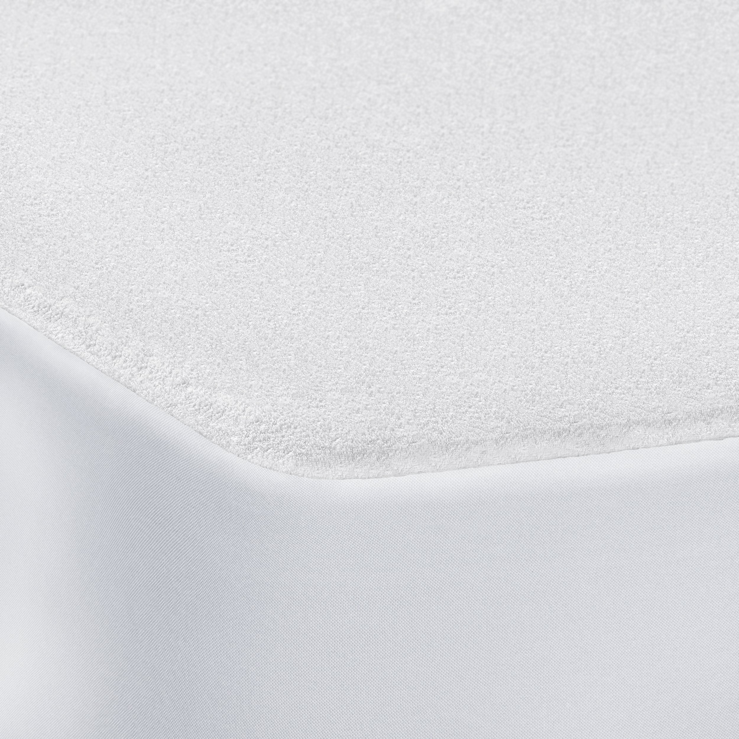 Superior Hinsdale Hypoallergenic Cotton Waterproof Mattress Protector White On Sale Bed