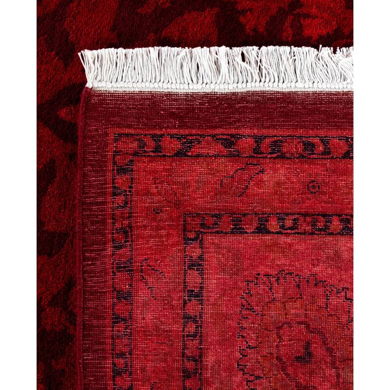 Overdyed One-of-a-Kind Hand-Knotted Area Rug - Red - 8' 0" x 12' 5"