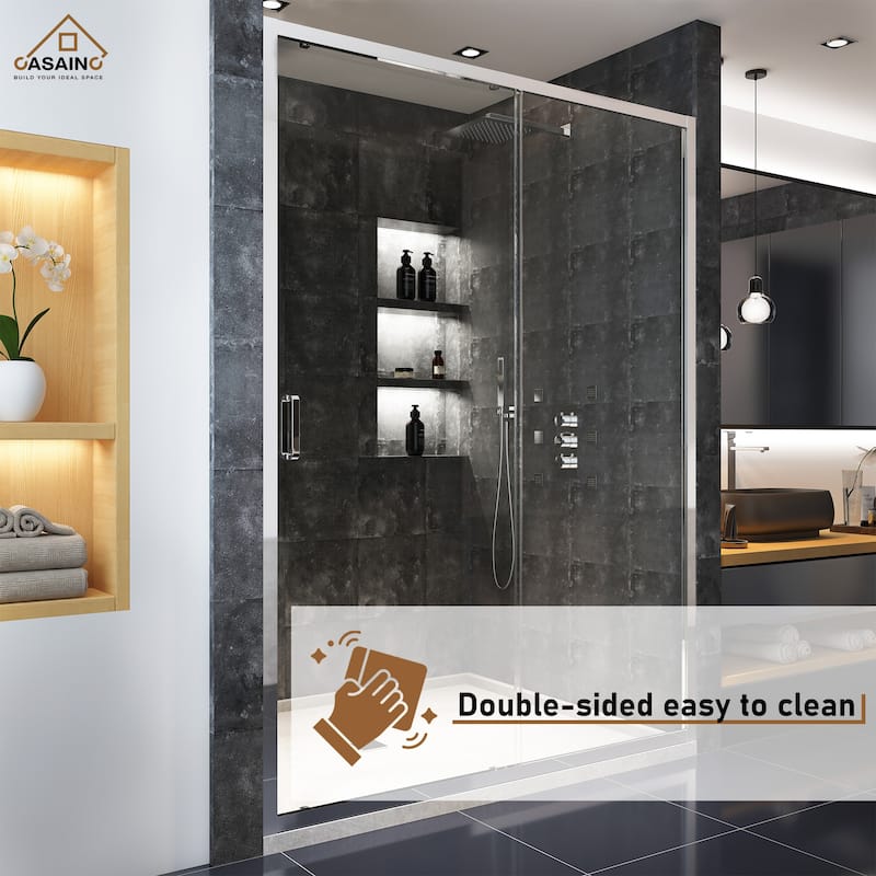 CASAINC 60 "x 72" Framed Single Sliding Shower Door