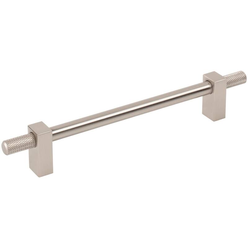 Jeffrey Alexander 698-160 Larkin Outer Knurled 6-5/16" (160mm) Center - Satin Nickel