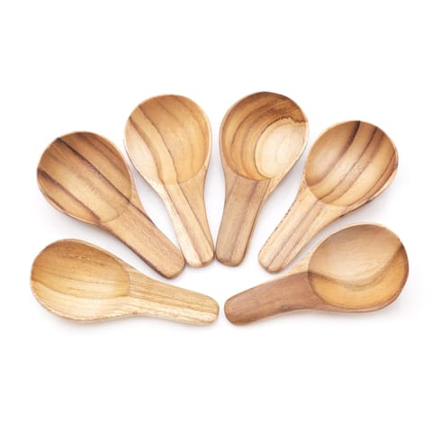 Novica Handmade Healthy Meal Teak Wood Scoops (Set Of 6)