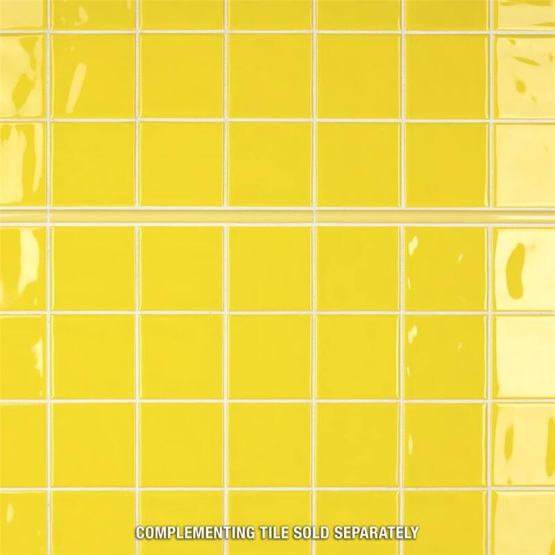 Merola Tile Twist Square Yellow Lemon 11.75" x 11.75" Ceramic Mosaic